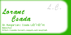 lorant csada business card